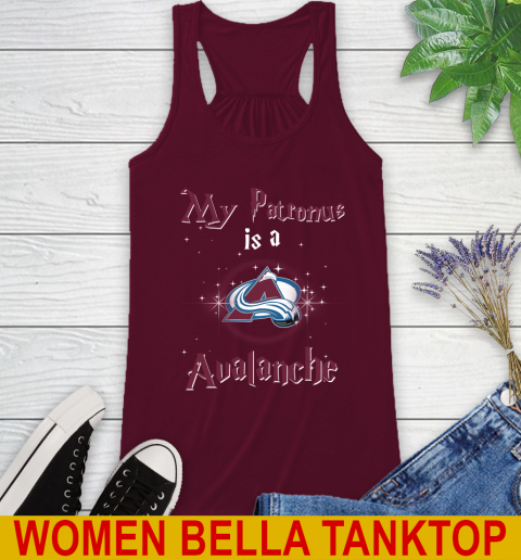 NHL Hockey Harry Potter My Patronus Is A Colorado Avalanche Racerback Tank 2