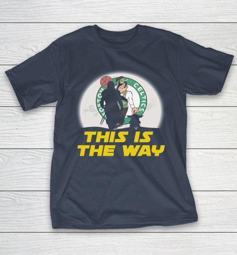 Boston Celtics NBA Basketball Star Wars Yoda And Mandalorian This Is The Way T-Shirt 3