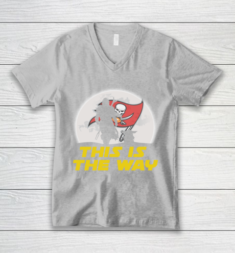Tampa Bay Buccaneers NFL Football Star Wars Yoda And Mandalorian This Is The Way V-Neck T-Shirt 3