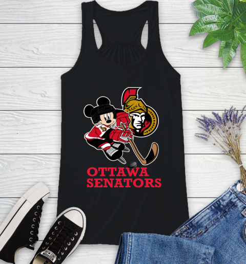 NHL Ottawa Senators Mickey Mouse Disney Hockey T Shirt Racerback Tank 2