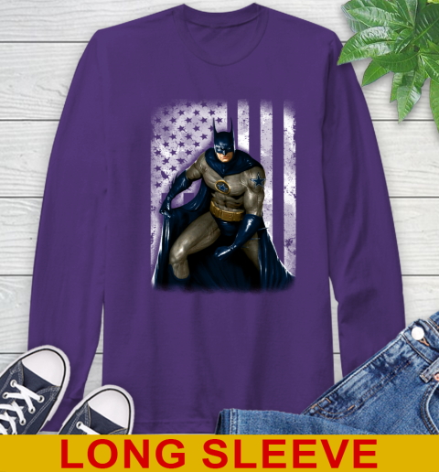 Dallas Cowboys NFL Football Batman DC American Flag Shirt Long Sleeve T-Shirt - Image 6