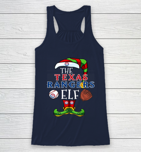 Texas Rangers Christmas ELF Funny MLB Racerback Tank 8