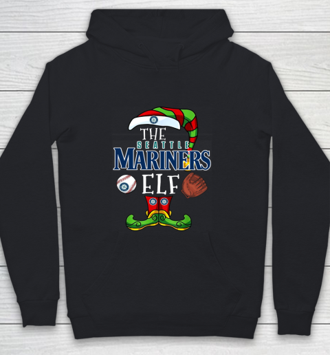 Seattle Mariners Christmas ELF Funny MLB Youth Hoodie