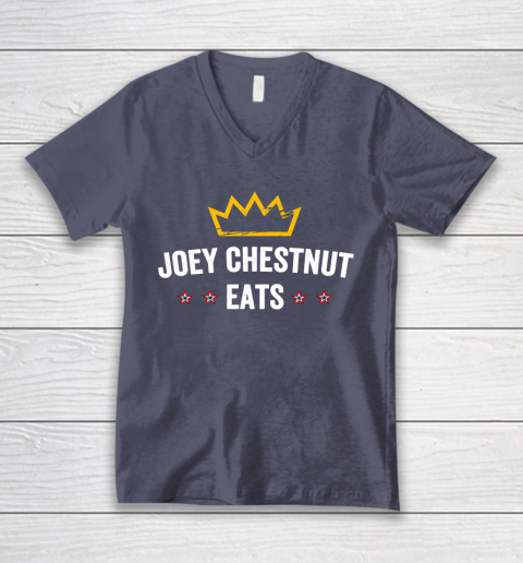 Joey Chestnut Eats V-Neck T-Shirt 7