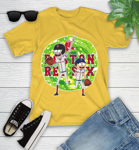 MLB Boston Red Sox Rick And Morty Baseball Sports Youth T-Shirt 8