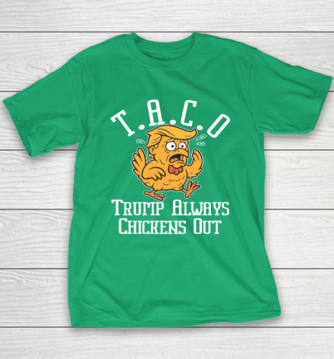 ChickenTtaco Trump Always Chickens Out Youth T-Shirt 4