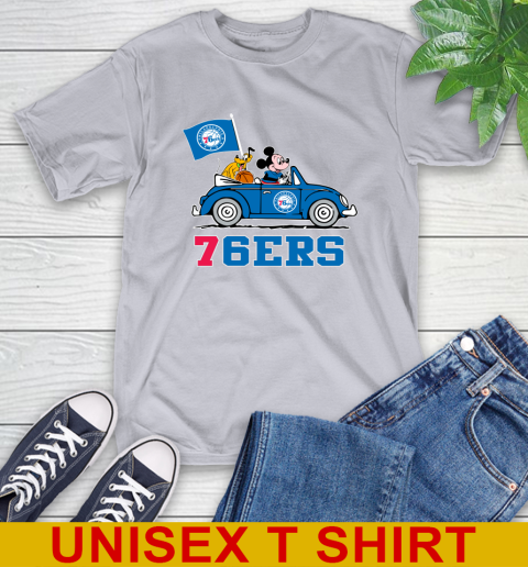NBA Basketball Philadelphia 76ers Pluto Mickey Driving Disney Shirt T-Shirt 6