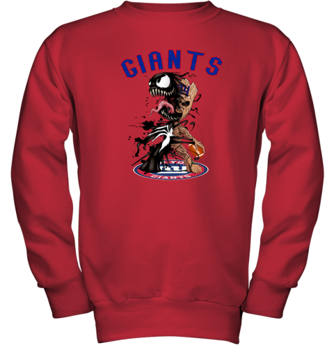 NFL New York Giants Football Venom Groot Guardians Of The Galaxy LIA1X0ov5tK youth sweatshirt 47 95 151514 front red