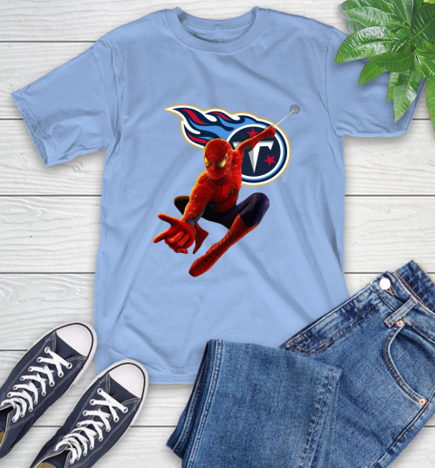 NFL Spider Man Avengers Endgame Football Tennessee Titans T-Shirt 11