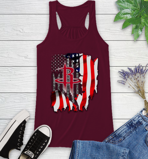 Houston Rockets NBA Basketball American Flag Racerback Tank 2