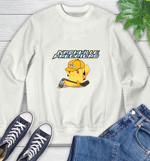 NHL Pikachu Hockey Sports Nashville Predators Sweatshirt