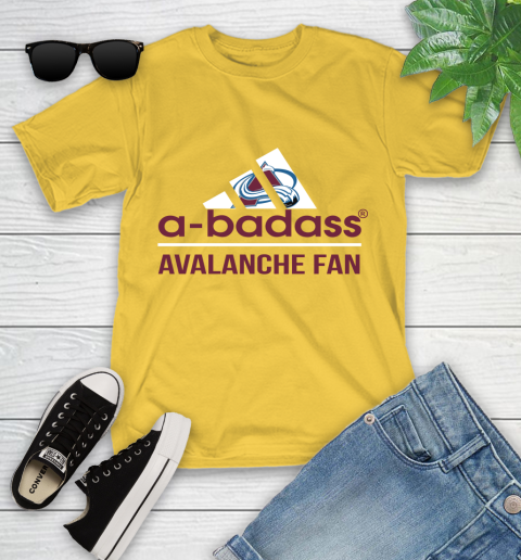 NHL A Badass Colorado Avalanche Fan Adidas Hockey Sports Youth T-Shirt 10