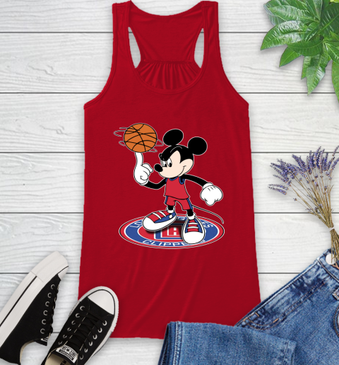 NBA Basketball LA Clippers Cheerful Mickey Disney Shirt Racerback Tank 6