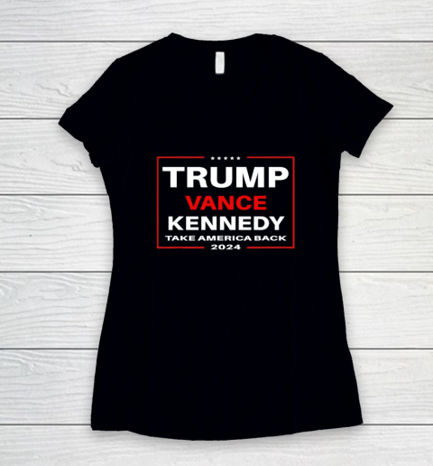 Trump Vance Kennedy Take America Back Again Women's V-Neck T-Shirt