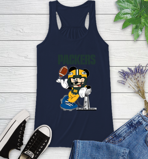 NFL Green Bay Packers Mickey Mouse Disney Super Bowl Football T Shirt Racerback Tank 12