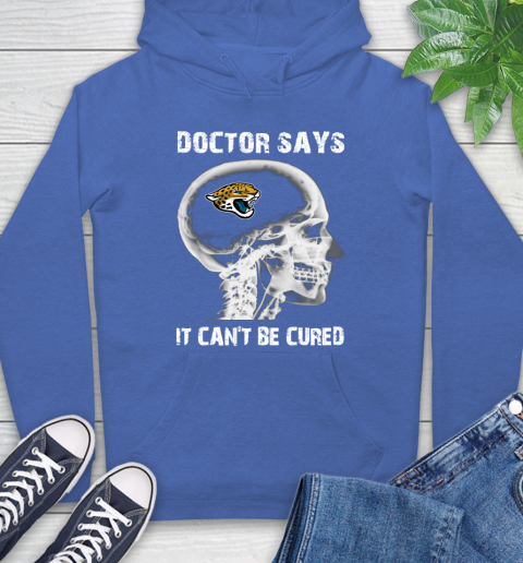 NFL Jacksonville Jaguars Football Skull It Can't Be Cured Shirt Hoodie 10