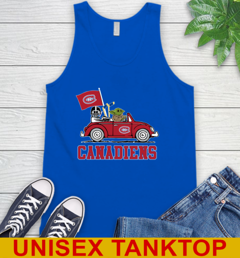 NHL Hockey Montreal Canadiens Darth Vader Baby Yoda Driving Star Wars Shirt Tank Top 5