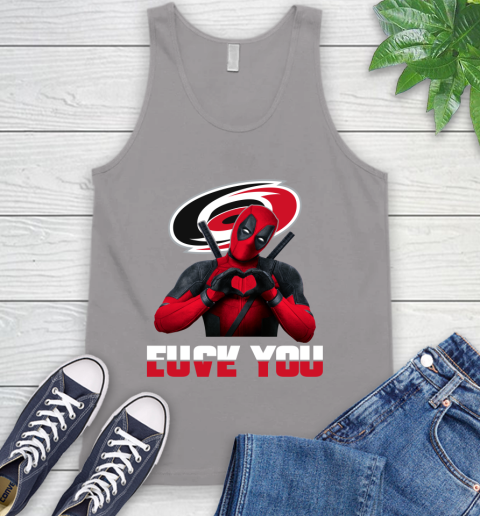 NHL Carolina Hurricanes Deadpool Love You Fuck You Hockey Sports Tank Top 3