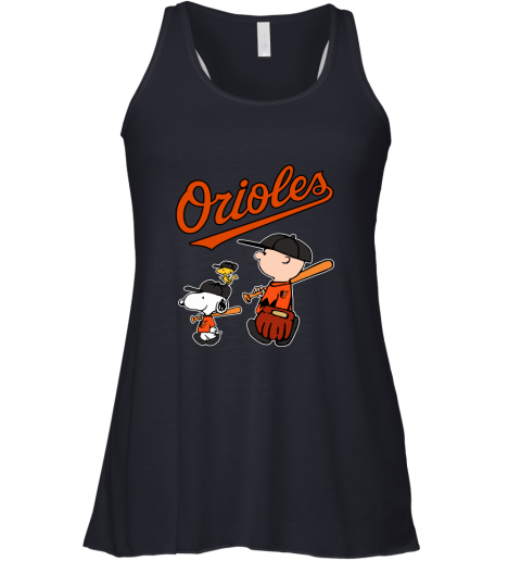 Baltimore Orioles Let's Play Baseball Together Snoopy MLB Racerback Tank
