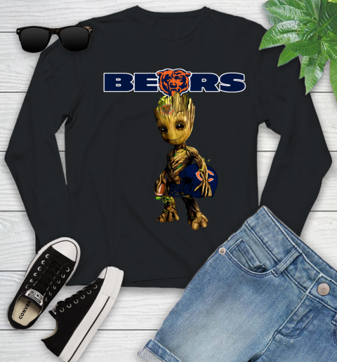 Chicago Bears NFL Football Groot Marvel Guardians Of The Galaxy Youth Long Sleeve 2