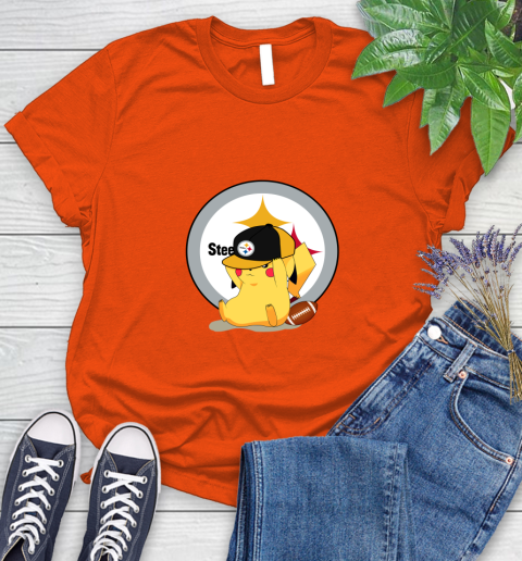 NFL Pikachu Football Sports Pittsburgh Steelers Women's T-Shirt 4