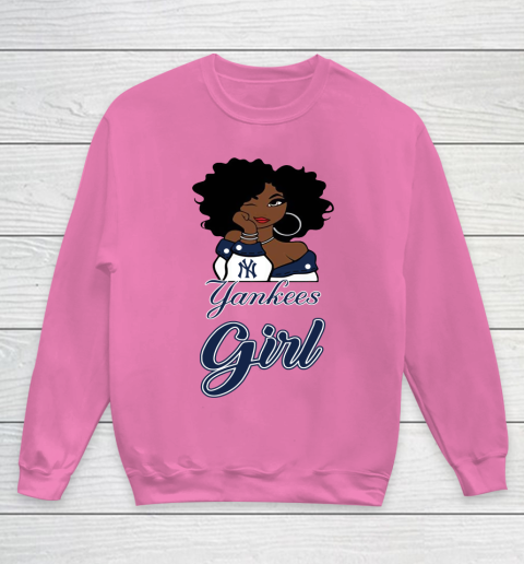 New York Yankeess Girl MLB Youth Sweatshirt 7