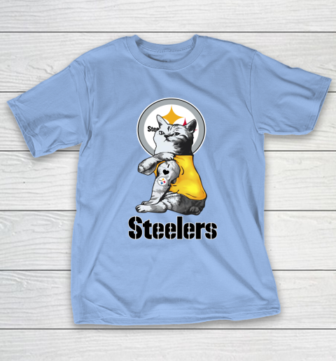 NFL Football My Cat Loves Pittsburgh Steelers T-Shirt 10