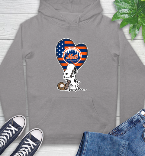 New York Mets MLB Baseball The Peanuts Movie Adorable Snoopy Hoodie 6