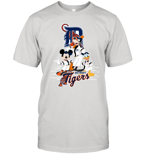 Detroit Tigers Mickey Donald And Goofy Baseball Unisex Jersey Tee