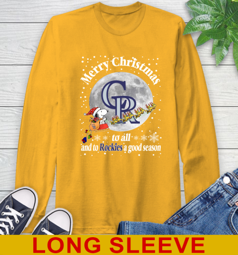 Colorado Rockies Merry Christmas To All And To Rockies A Good Season MLB Baseball Sports Long Sleeve T-Shirt 2