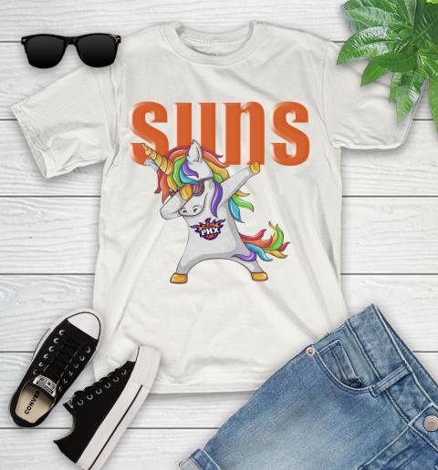 Phoenix Suns NBA Basketball Funny Unicorn Dabbing Sports Youth T-Shirt
