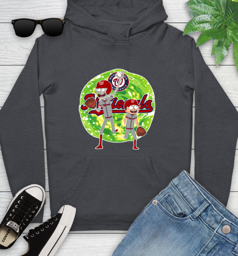MLB Washington Nationals Rick And Morty Baseball Sports Youth Hoodie 8
