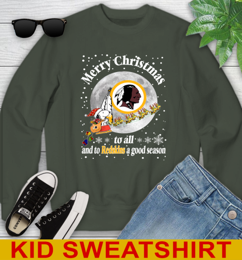 Washington Redskins Merry Christmas To All And To Redskins A Good Season NFL Football Sports Youth Sweatshirt 8