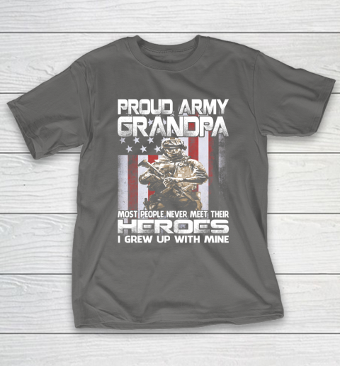 GrandFather gift shirt Proud Army Grandpa Shirt Patriotic Military Veteran T Shirt T-Shirt 8