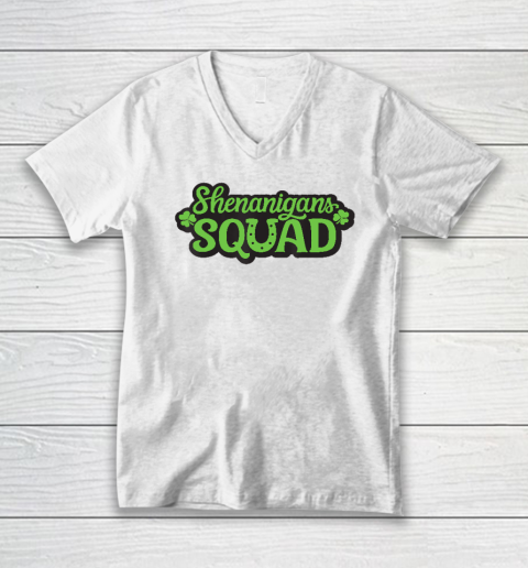 Shenanigans Squad Irish Tee Funny Saint Patricks Day V-Neck T-Shirt