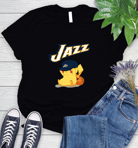 NBA Pikachu Basketball Sports Utah Jazz Women's T-Shirt 2