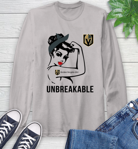 NHL Vegas Golden Knights Girl Unbreakable Hockey Sports Long Sleeve T-Shirt 11