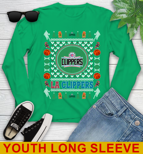 LA Clippers Merry Christmas NBA Basketball Loyal Fan Youth Long Sleeve 7