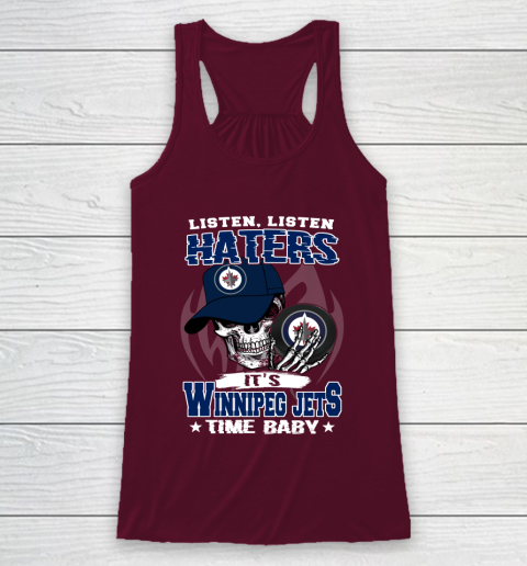 Listen Haters It is JETS Time Baby NHL Racerback Tank 2
