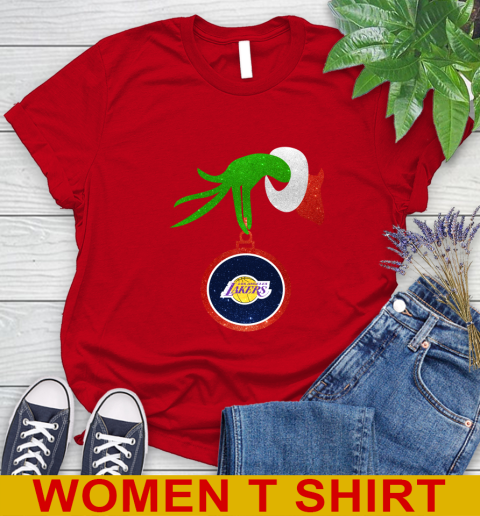 Los Angeles Lakers Grinch Merry Christmas NBA Basketball Women's T-Shirt 11 Los Angeles Lakers Grinch Merry Christmas NBA Basketball Women's T-Shirt - Image 11