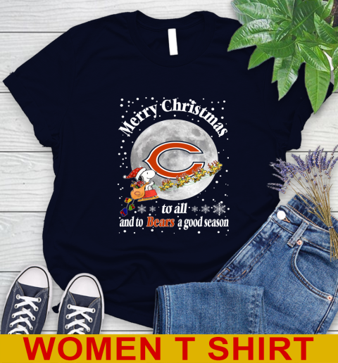 Chicago Bears Merry Christmas To All And To Bears A Good Season NFL Football Sports Women's T-Shirt 2