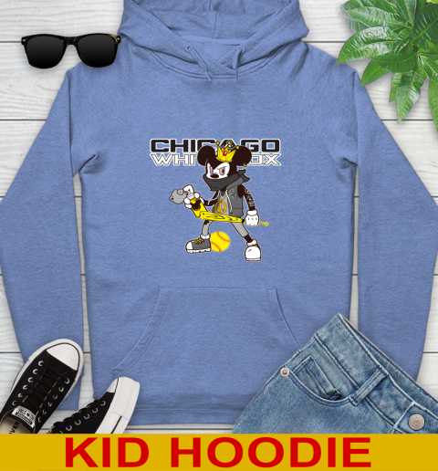 Chicago White Sox MLB Baseball Mickey Peace Sign Sports Youth Hoodie 12