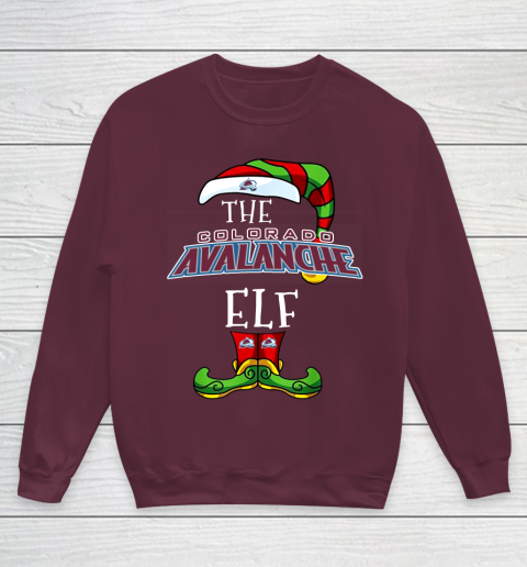 Colorado Avalanche Christmas ELF Funny NHL Youth Sweatshirt 4