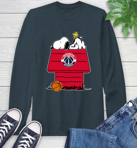 Washington Wizards NBA Basketball Snoopy Woodstock The Peanuts Movie Long Sleeve T-Shirt 8