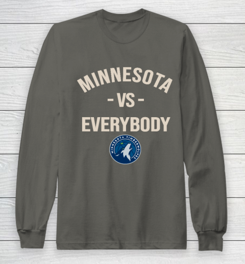 Minnesota Timberwolves Vs Everybody Long Sleeve T-Shirt 5