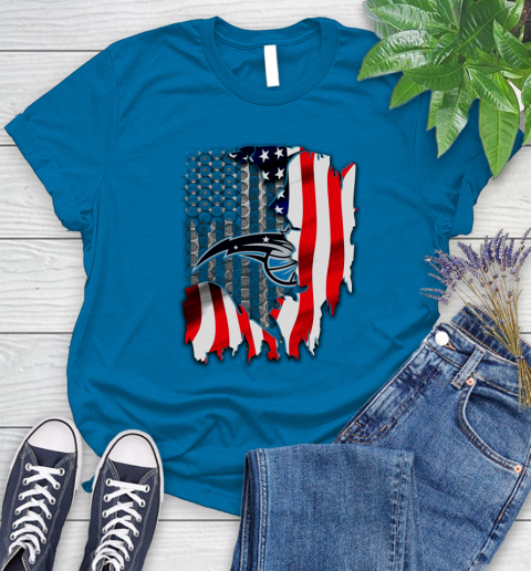 Orlando Magic NBA Basketball American Flag Women's T-Shirt 10