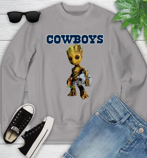 Dallas Cowboys NFL Football Groot Marvel Guardians Of The Galaxy Youth Sweatshirt 4
