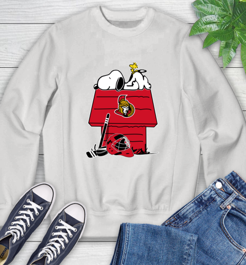 Ottawa Senators NHL Hockey Snoopy Woodstock The Peanuts Movie Sweatshirt