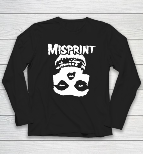 Misprint Skull Funny Misfit Long Sleeve T-Shirt