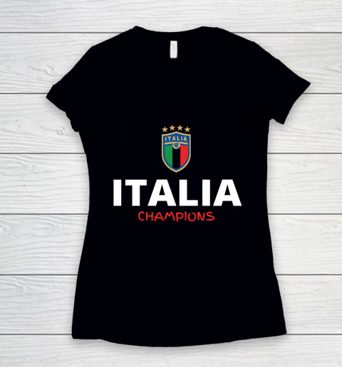 Italia Champions, Italy Euro 2020 Champions, Italy Football Team Women's V-Neck T-Shirt